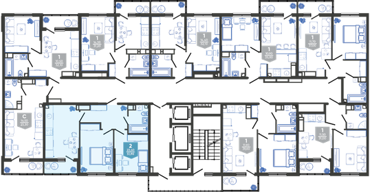 58,7 м², 2-комнатная квартира 8 100 000 ₽ - изображение 49