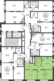 51,3 м², 2-комнатная квартира 14 300 000 ₽ - изображение 96