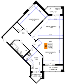 127,5 м², 4-комнатная квартира 15 172 500 ₽ - изображение 19