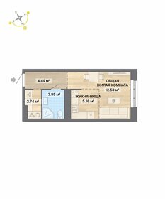 28,7 м², квартира-студия 3 500 000 ₽ - изображение 23