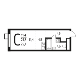 25,7 м², квартира-студия 7 417 020 ₽ - изображение 46