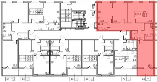 Квартира 103,1 м², 3-комнатная - изображение 2