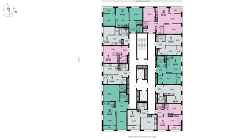 56,7 м², 2-комнатная квартира 6 851 000 ₽ - изображение 78