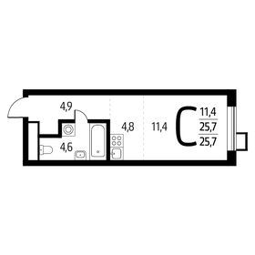 25,7 м², квартира-студия 7 031 520 ₽ - изображение 31