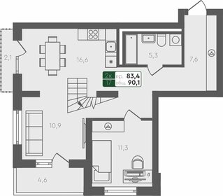 92,1 м², 3-комнатная квартира 9 420 000 ₽ - изображение 22
