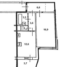 Квартира 46 м², 1-комнатная - изображение 4