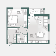 Квартира 62,8 м², 2-комнатная - изображение 4