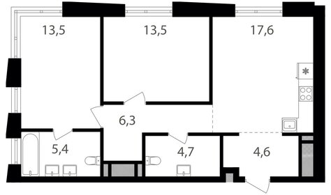 43,2 м², 2-комнатная квартира 10 100 000 ₽ - изображение 82