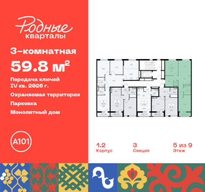 60 м², 3-комнатная квартира 13 200 000 ₽ - изображение 42