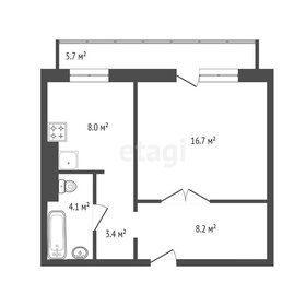 Квартира 46,1 м², 1-комнатная - изображение 1