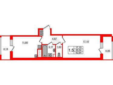 32,7 м², 2-комнатная квартира 9 750 000 ₽ - изображение 81