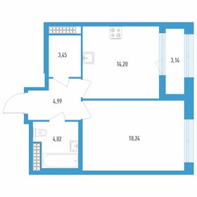 Квартира 47,3 м², 1-комнатная - изображение 1