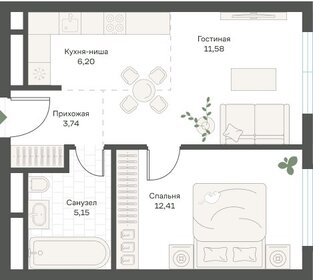 34 м², 1-комнатная квартира 10 100 000 ₽ - изображение 109