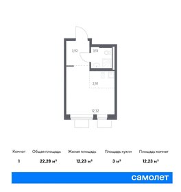 Квартира 22,3 м², студия - изображение 1