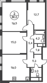 80 м², 3-комнатная квартира 20 000 000 ₽ - изображение 22