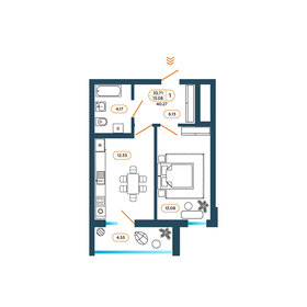 Квартира 40,3 м², 1-комнатная - изображение 1