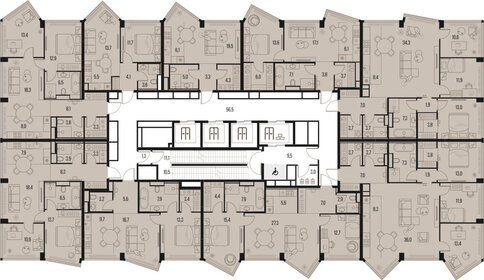 40,5 м², 2-комнатная квартира 25 932 150 ₽ - изображение 14