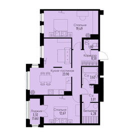 43,6 м², 1-комнатная квартира 13 300 000 ₽ - изображение 110