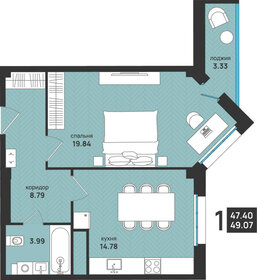 52 м², 2-комнатная квартира 7 226 389 ₽ - изображение 56