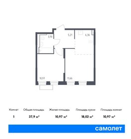 37,3 м², 1-комнатная квартира 15 128 138 ₽ - изображение 18