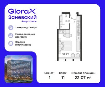 22,1 м², апартаменты-студия 6 649 999 ₽ - изображение 30