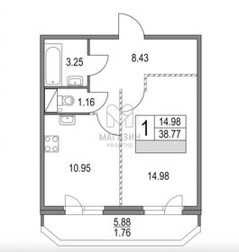 Квартира 40,5 м², 1-комнатная - изображение 1