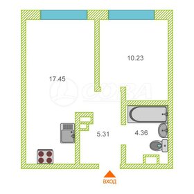 Квартира 37,3 м², 1-комнатная - изображение 1