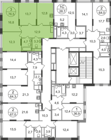 74,3 м², 3-комнатная квартира 19 990 000 ₽ - изображение 102