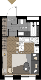 28,1 м², апартаменты-студия 15 383 445 ₽ - изображение 41