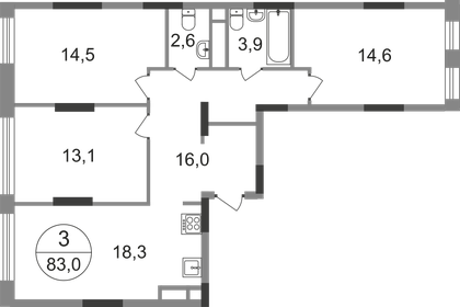 80 м², 3-комнатная квартира 25 000 000 ₽ - изображение 67