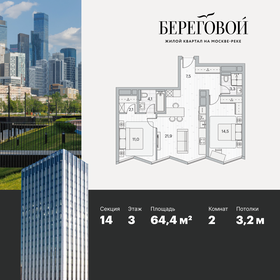 58 м², 2-комнатные апартаменты 31 850 000 ₽ - изображение 126