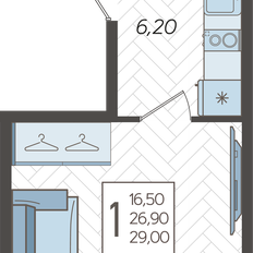 Квартира 29 м², студия - изображение 2