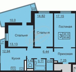 Квартира 83,6 м², 3-комнатная - изображение 1
