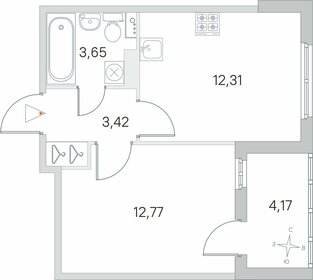 35 м², 1-комнатная квартира 7 171 850 ₽ - изображение 15
