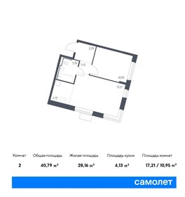 40,8 м², 1-комнатная квартира 11 653 127 ₽ - изображение 66