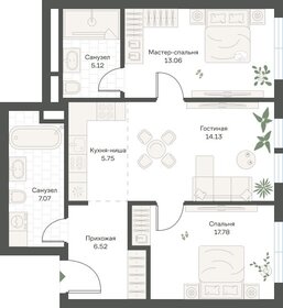 71,5 м², 3-комнатная квартира 19 426 550 ₽ - изображение 14