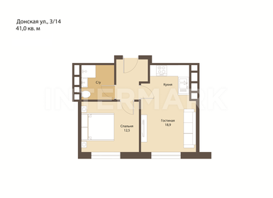 Квартира 41 м², 2-комнатная - изображение 1