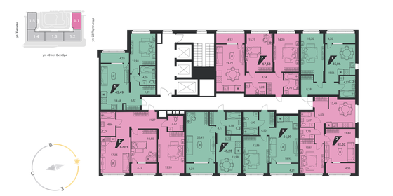 68 м², 2-комнатная квартира 8 228 000 ₽ - изображение 18