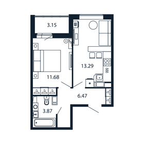 Квартира 36,9 м², 1-комнатная - изображение 1