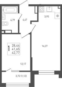 43 м², 2-комнатная квартира 6 334 500 ₽ - изображение 85