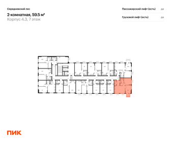 Квартира 59,5 м², 2-комнатная - изображение 2