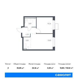 39,1 м², 1-комнатная квартира 6 390 000 ₽ - изображение 69