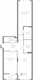 Квартира 82,1 м², 2-комнатная - изображение 1