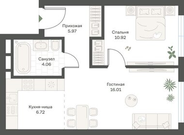 37,4 м², 2-комнатные апартаменты 7 879 500 ₽ - изображение 110