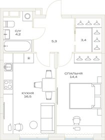 43,5 м², 1-комнатная квартира 8 907 262 ₽ - изображение 70