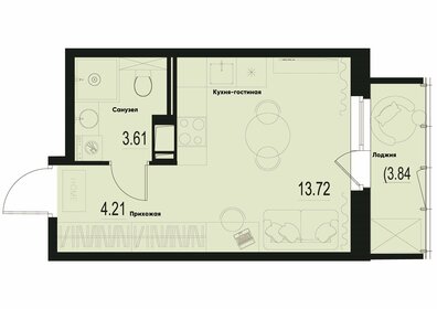 23,8 м², квартира-студия 4 287 600 ₽ - изображение 8