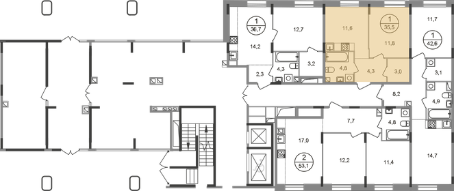 33,9 м², 1-комнатная квартира 11 049 372 ₽ - изображение 33