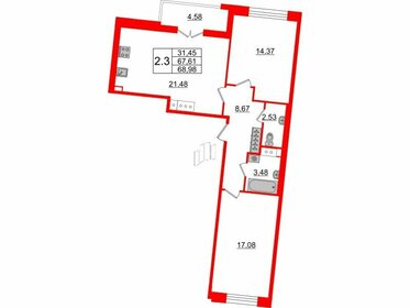 63,9 м², 2-комнатная квартира 19 750 000 ₽ - изображение 137