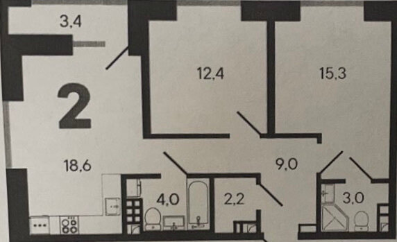 64,7 м², 2-комнатная квартира 6 250 000 ₽ - изображение 18