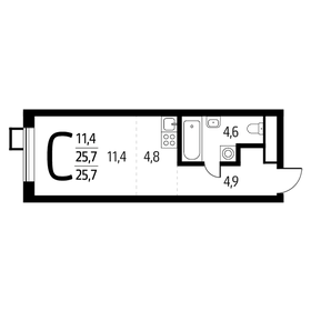 30 м², квартира-студия 7 500 000 ₽ - изображение 61